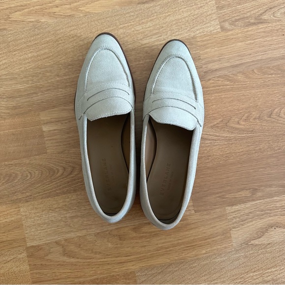 Everlane Modern Penny Loafer Cream Italian Suede - Size 6 - Picture 2 of 6